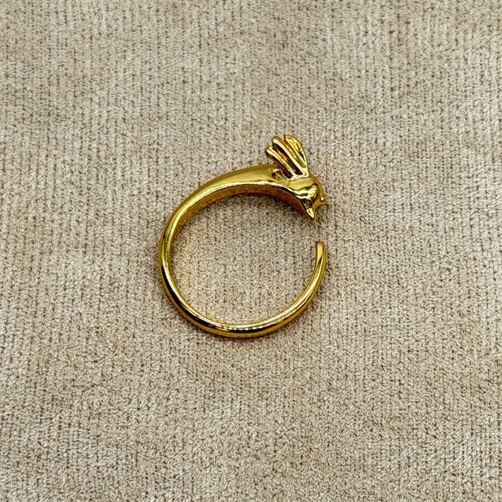 Pokemon Dratini Ring Open Wrap Around Gold 925 Silver Size 8 NEW